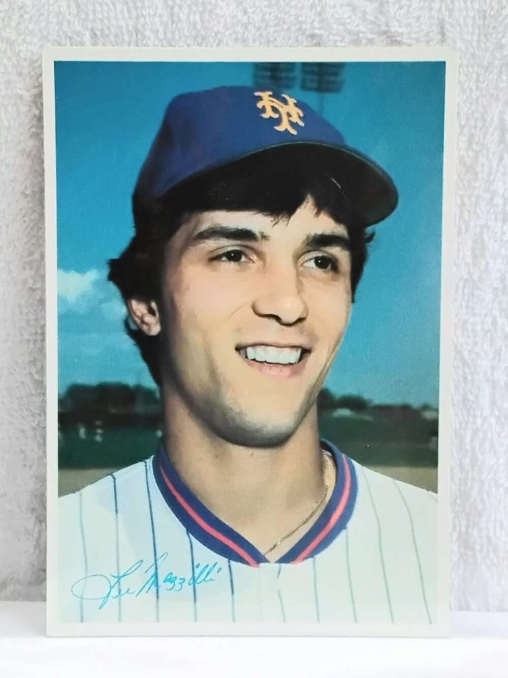 3/$25 VG/E 1980 Topps 5" x 7" Lee Mazzilli Jumbo MLB Signature Card 8!!